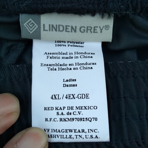 NWOT Linden Grey 4XL Women's Black Pants, Utility, Work, Pull-On, Elasti… - Picture 4 of 5